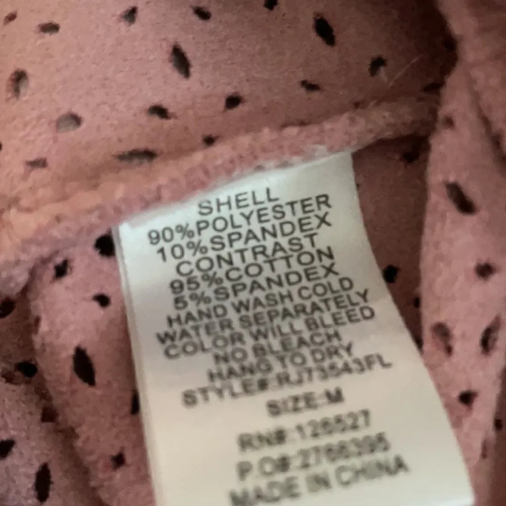 Rose Color Laser Cut Jacket, Size Medium - Picture 5 of 5